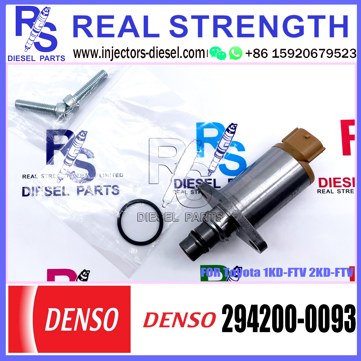 DENSO Suction Control Valve 294200-0093 Applicable to Toyota 1KD-FTV 2KD-FTV