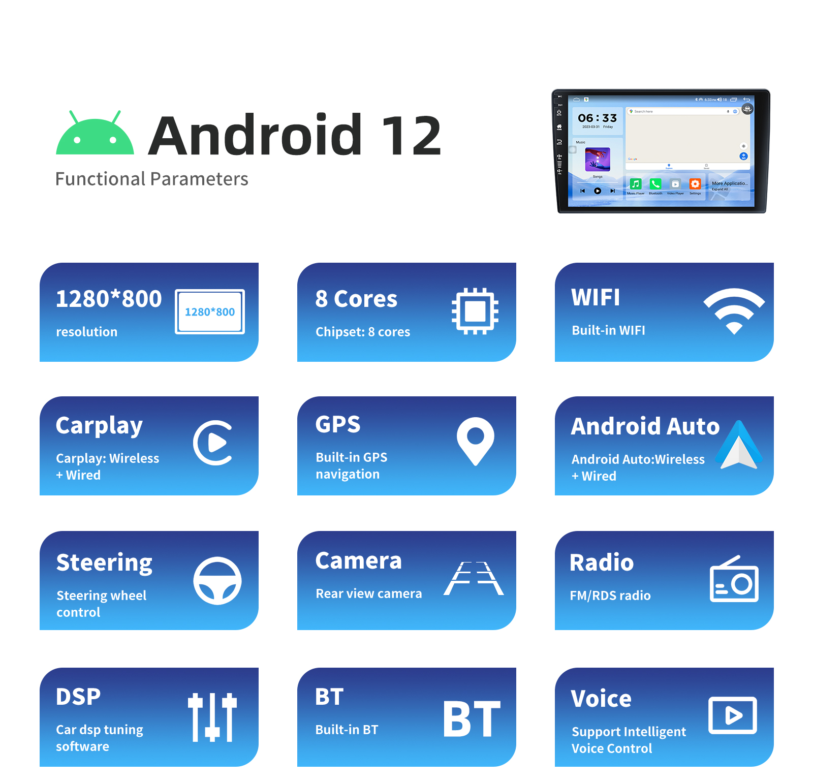 9 inch Android Carplay Multimedia Stereo For NISSAN Patrol GPS Navigation Support DVR