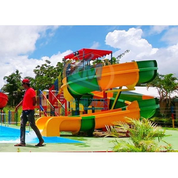 Customizable Fiberglass Water Slide Combined Outdoor For Amusement Park