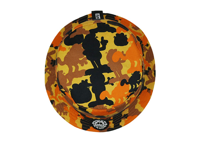 FUN printing embroidery yellow camouflage adult fisher man bucket hat