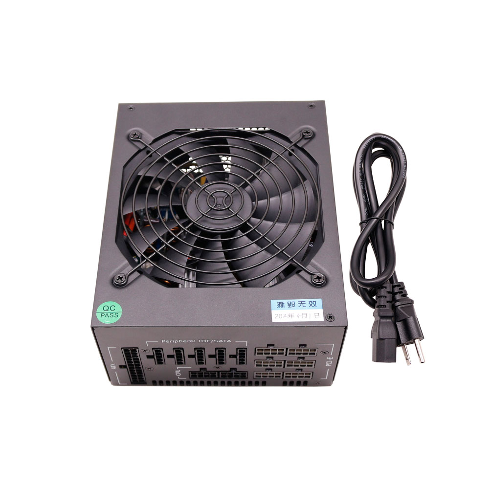 ATX 1600W Full Modular Power Supply GPU for Rig Supports 6 Graphics 80+ Gold Designed Power Supply