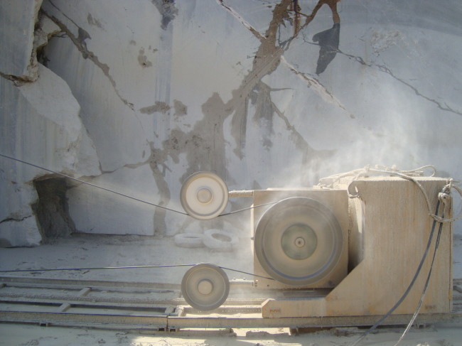 30m Per Second 55KW Stone Quarry Machines 360deg Rotating Flywheel Wire Saw Machine