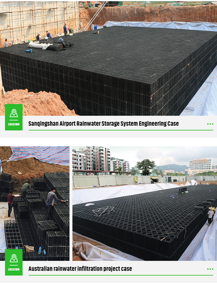 Eco-Friendly Rainwater Module HDPE Attenuation Tank with Video Technical Support