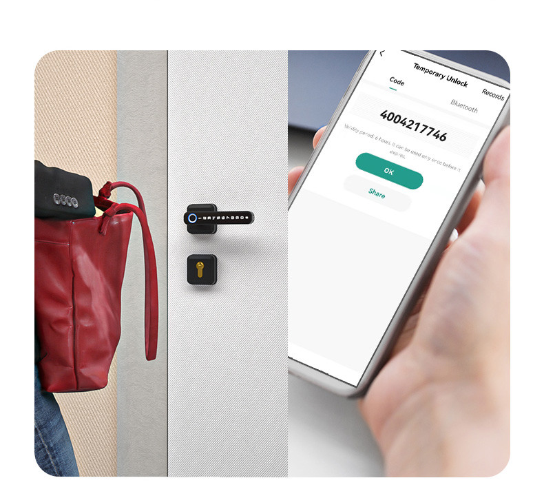 360° Fingerprint Entry Door Lock Aluminum Alloy For Home Apartments