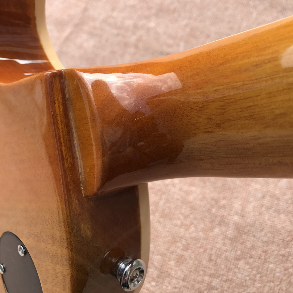 New standard LP 1959 R9 electric guitar, Flame Maple Top, frets cream binding, a piece of neck & body, Tune-o-Matic brid