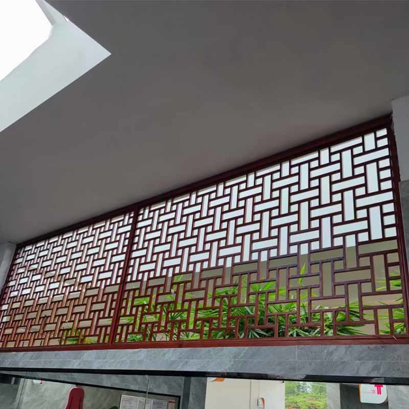 OEM Chinese Style Aluminum Window Grilles Square Tube For Living Room
