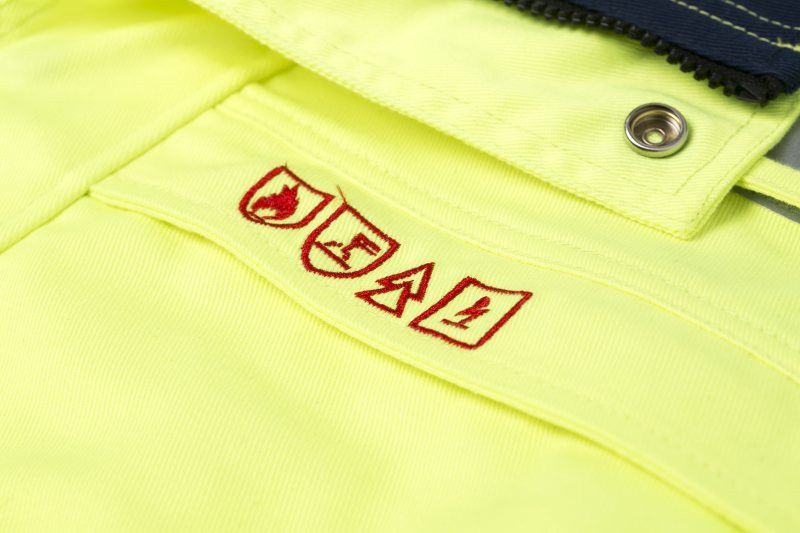 99% Cotton Anti Static FR Work jacket With Reflective Tape , HIVIS FR Work jacket Mens