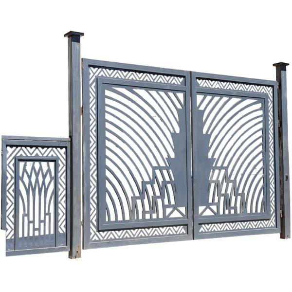 Quality Personalized Front Residential Swing Forged Iron Gate For Garden Driveway for sale