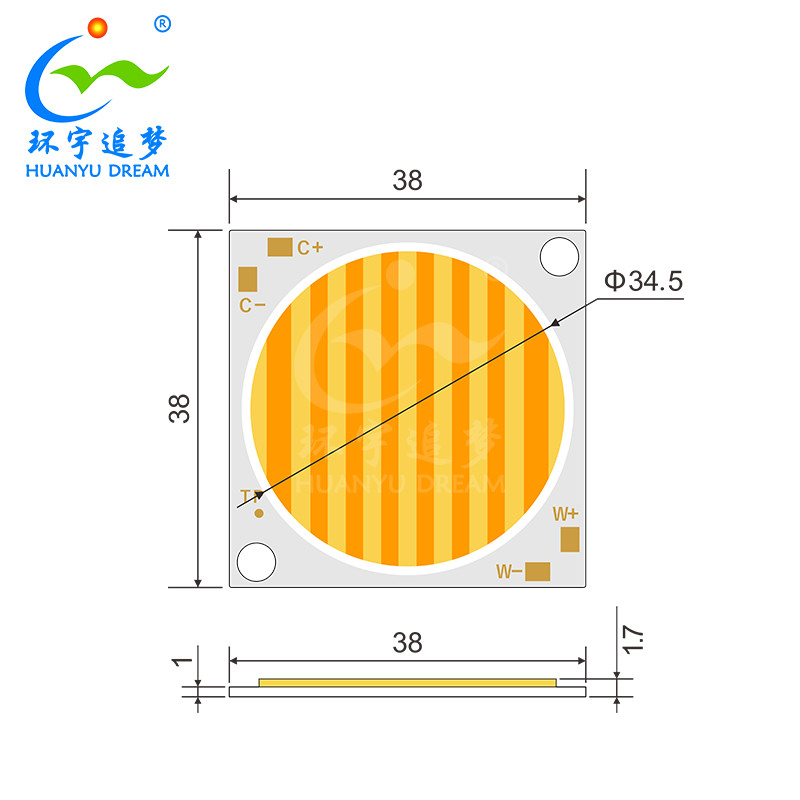 High Power 108W*2 150W*2 3835 Bi-Color COB LED 54-57V CRI97 Led Chip