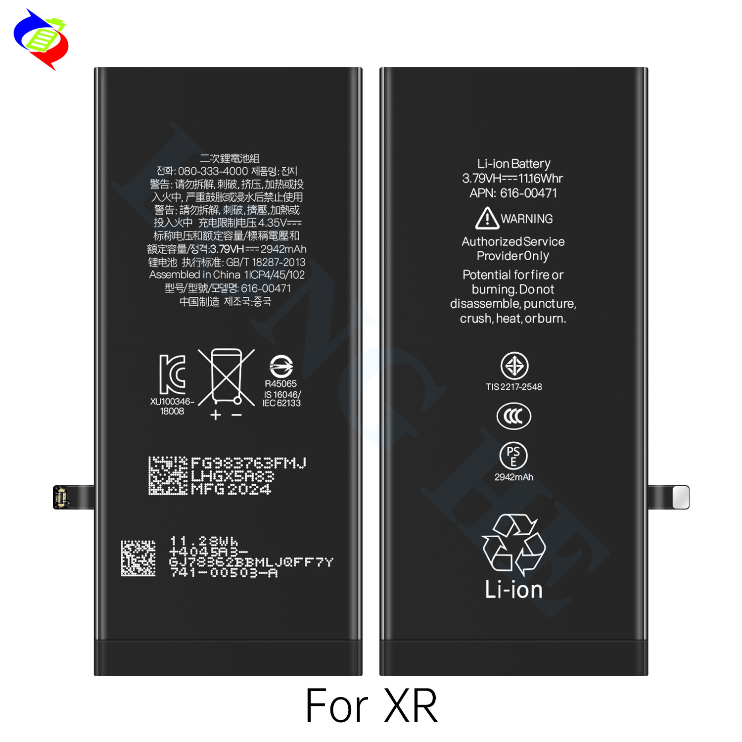 Factory price 2942mAh battery for iphone XR replacement