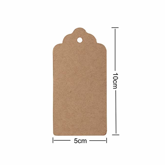 Kraft Paper Personalized Clothing Labels , Brown Clothing Label Tags