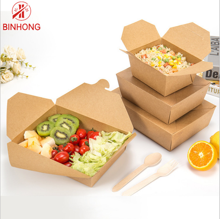 Disposable Custom Made 33oz Eco Friendly Takeaway Boxes