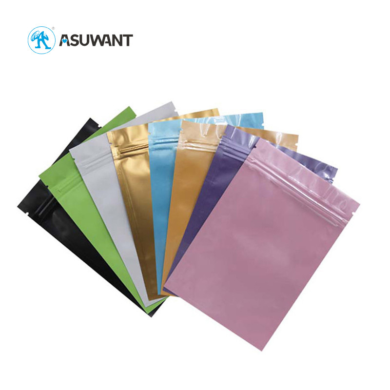 Resealable Aluminum Foil Zipper Bag Matte Small Sachet Colored CMYK Printing