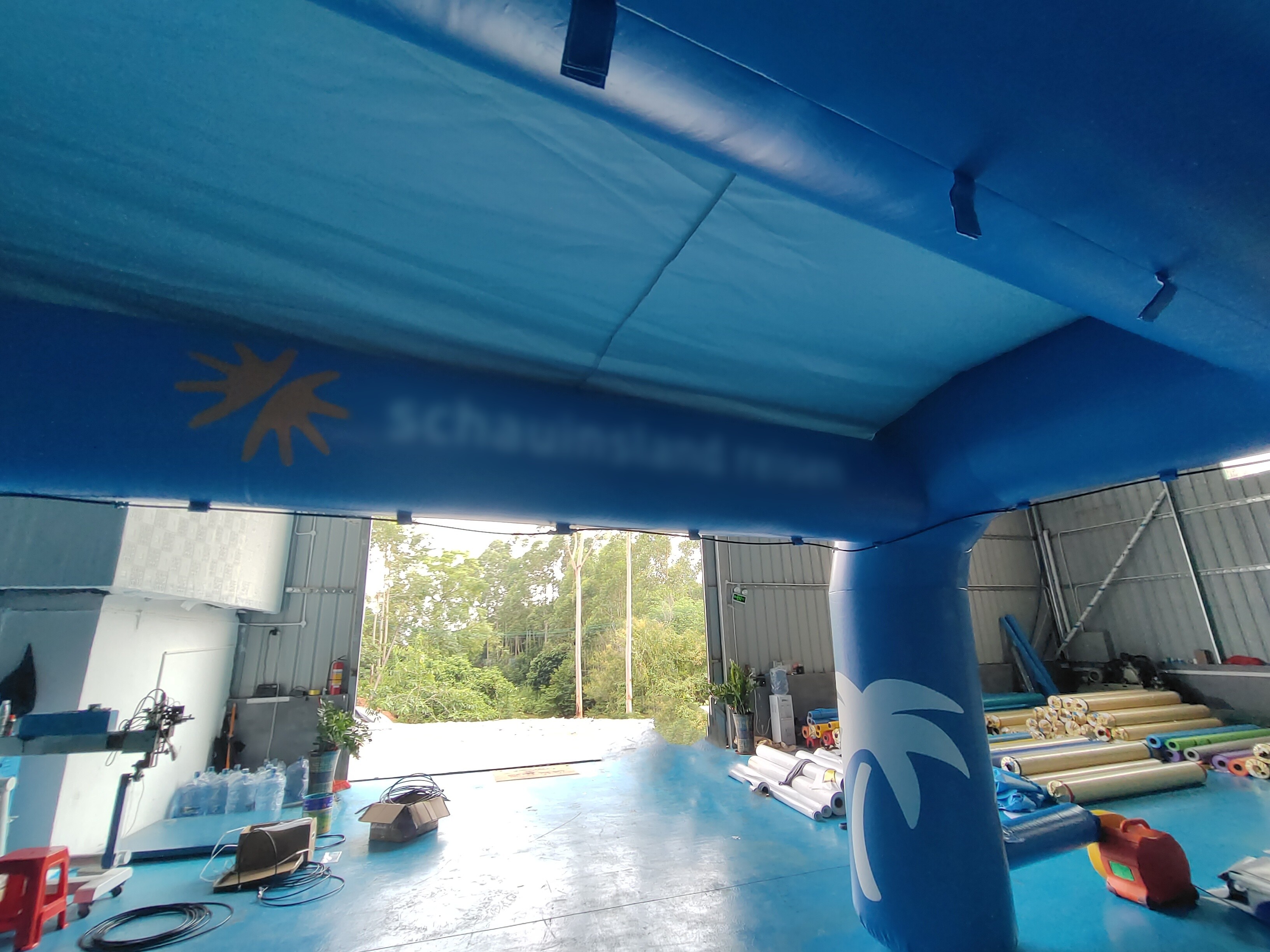 Wind Resistance Inflatable Misting Tent Outdoor Events Cooling Misting Stations Portable With Water Jet Pressure Pump