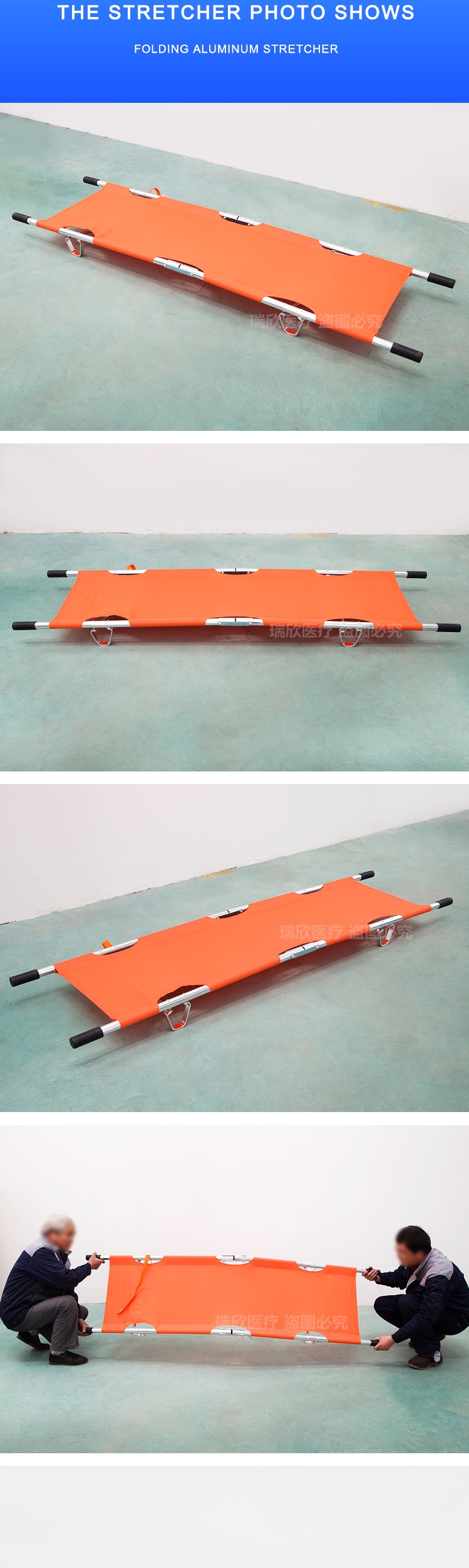 Outdoor First Aid Stretcher CE Certified Stretcher Foldable Emergency Situation