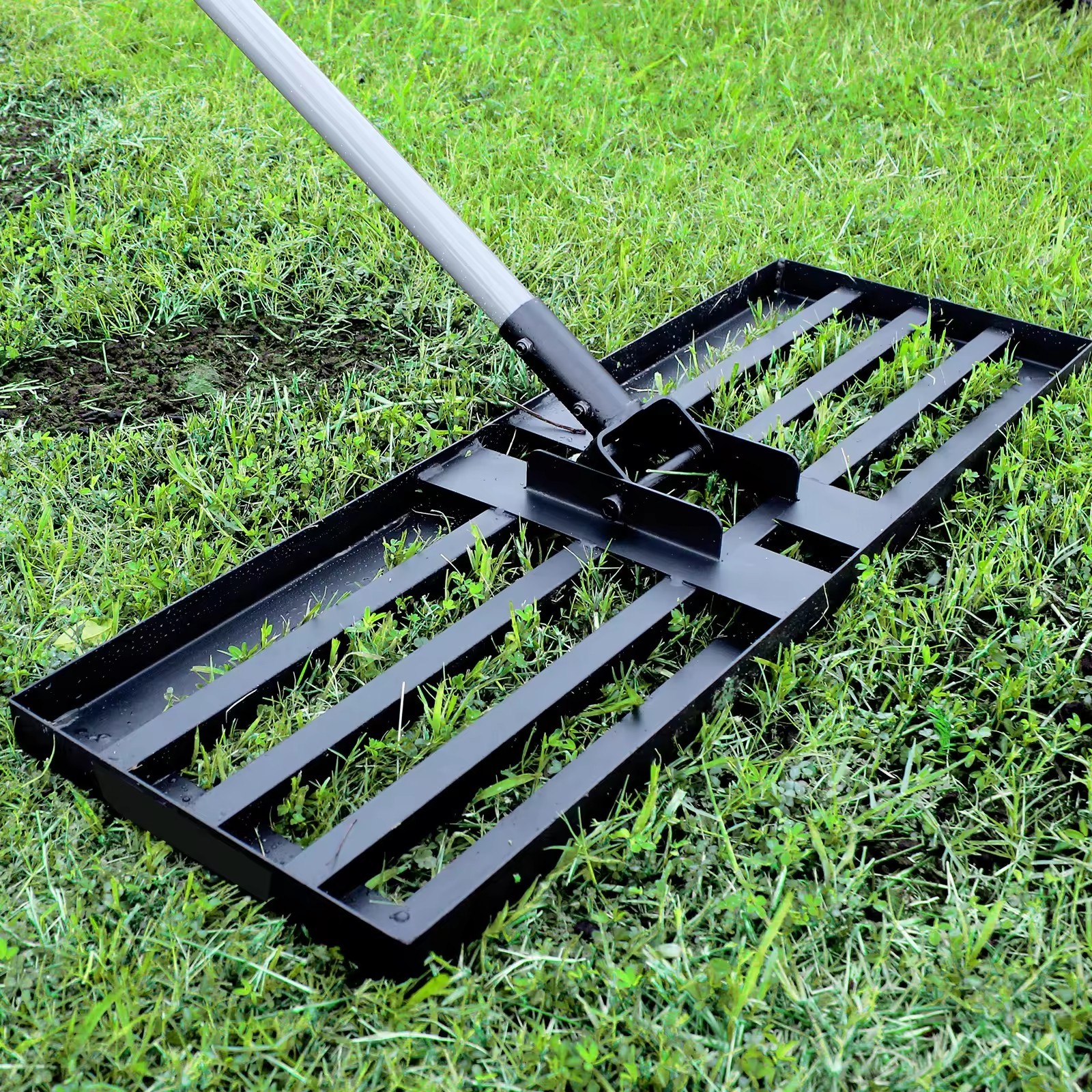 30*10in Large Size Manual Steel Lawn Leveller for Grass Organic Fertilizer Sand Spreader Leveling Garden Yard Turf maint