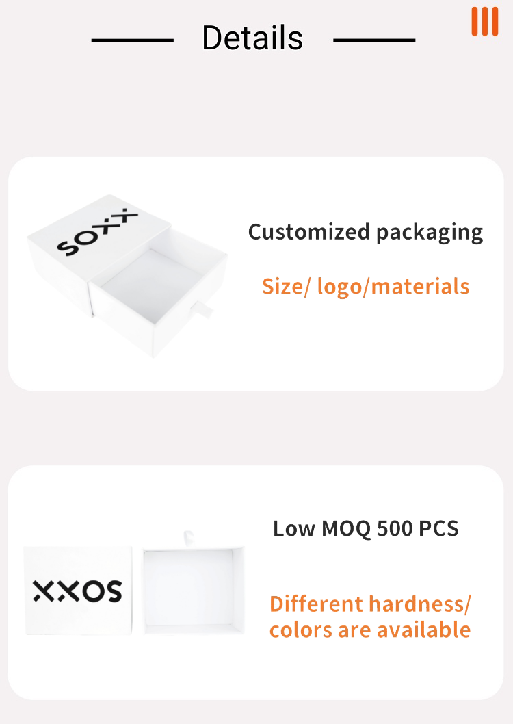 Custom Luxury Cardboard Paper Jewelry Drawer Box Pull Out Sliding Paper Boxes Packaging