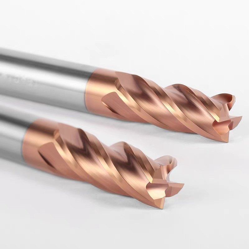 High Precision Flat Milling Cutting Tool CNC Tungsten Steel Milling Cutter Nano Coating
