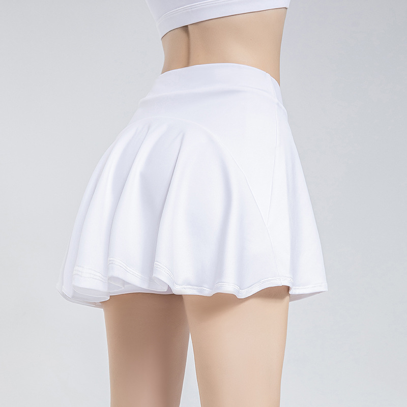 Solid Color Summer Gym Workout Golf Skorts With Pockets Quick Dry Women'S Tennis Skirts