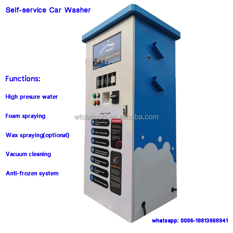 10m Vacuum Self Service Coin Car Wash Machine Galvanized Steel 220V 50HZ