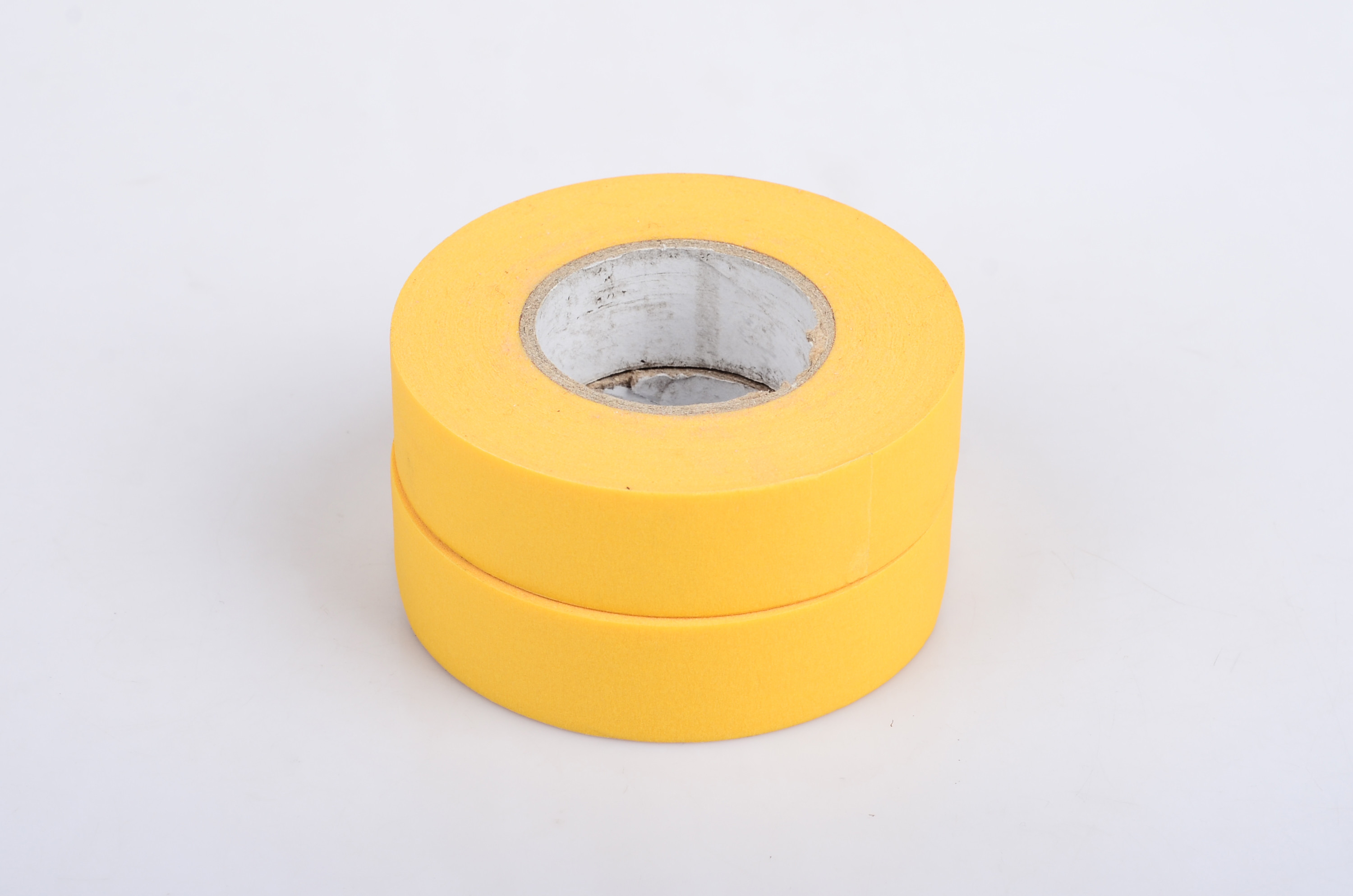 Crepe Paper Material Yellow Masking Tape For Powder Spraying