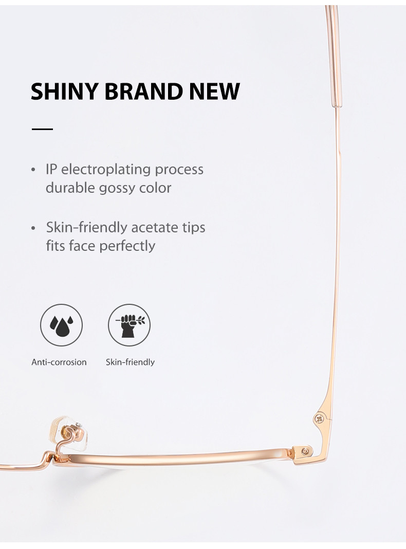 Ultra light Titanium Frame Glasses Polygon Round Customized Logo