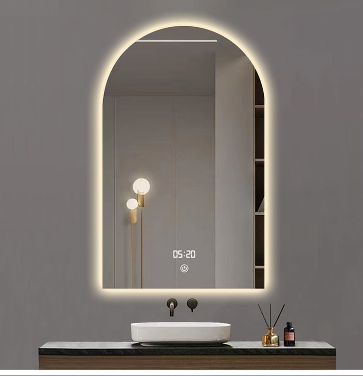 Hotel Home Bathroom Decoration Modern Design Touch Screen Smart Mirror With LED Lights and Sensor Switch