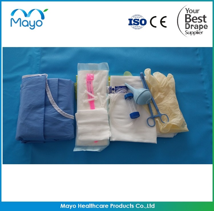 3 Anti SMS Nonwoven Obstetrics Pack Gyn Surgical Drape Pack