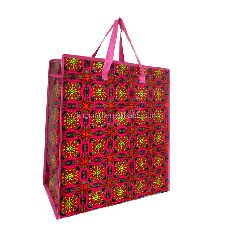 Factory And Customized Durable Transparent PP Plastic Shopping Bag With Logo Printing PP Woven Shopping Bag
