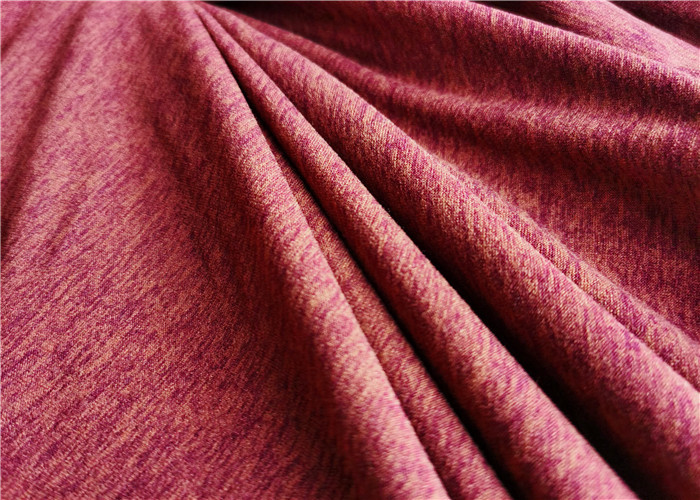 Two Way Stretch Polyester Spandex Fabric Melange Performance For Sport Garment T Shirt