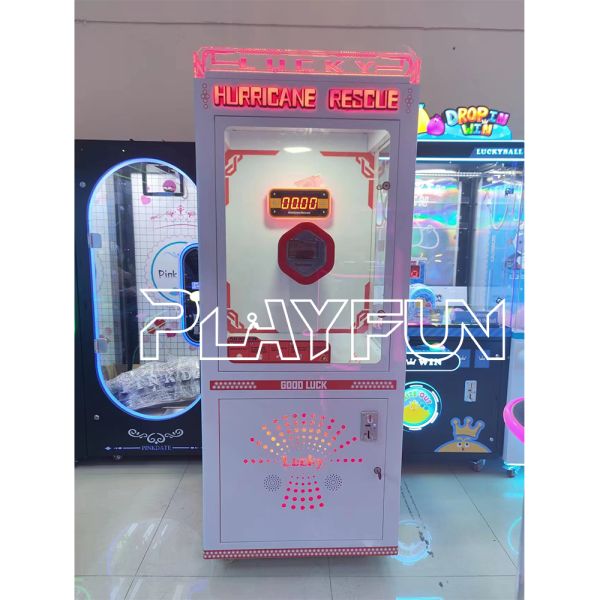 Coin Operated Game Machine Catch Money Catching Bill Money Lucky Prize Hurricane Rescue Arcade Games Machine