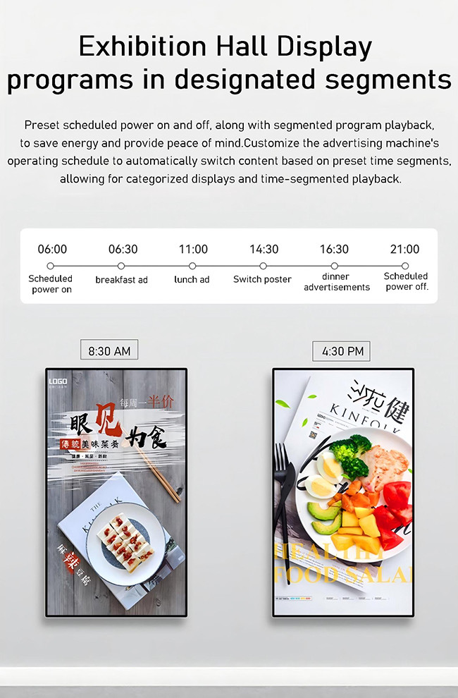 Indoor Advertising Player Signage with Customizable Aluminum Alloy Frame and Advanced Android Operating System
