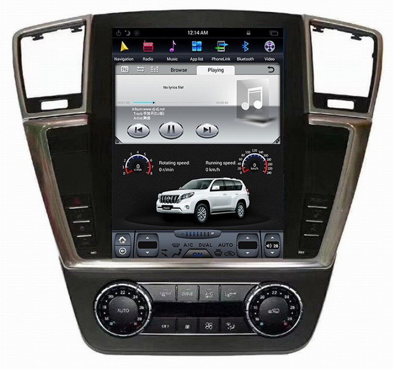Ouchuangbo tesla style 12.1 Mercedes Benz ML GL 2012-2015 car audio gps radio android 7.1 OS 2GB+32GB