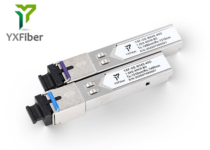 SC interface FTTX 1.25G 40km 1310/1490nm SFP Optical Transceiver Module