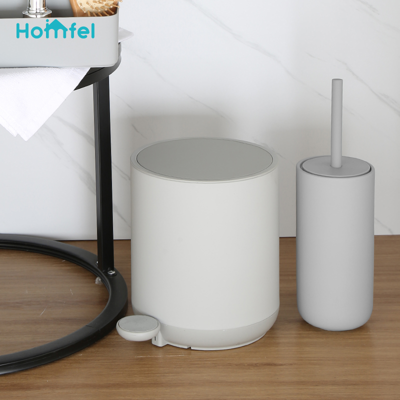 Household Living Room Organizer Step On Garbage Can With Soft Close Trash Can