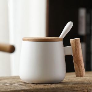 Buy cheap Custom Nordic Insulated Coffee Mug Ceramic Matte White Black 13oz product