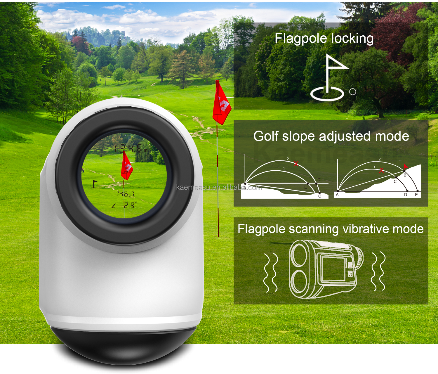 Handheld Rechargeable Laser Rangefinder Golf Mini Laser Rangefinder With Slope Golf Laser Rangefinder