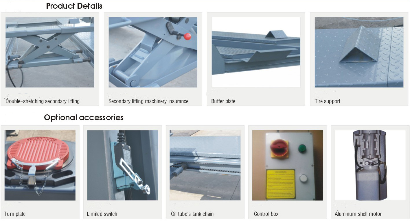 Hydraulic 4T Four Post Car Lifting Machine 4 Post Car Lift For Wheel Alignment