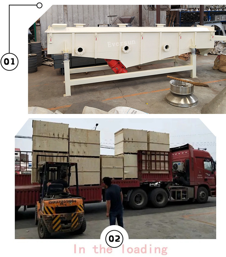 Stainless Steel Frame Linear Vibrating Screen With Double Vibration Motor 0.02 - 20mm