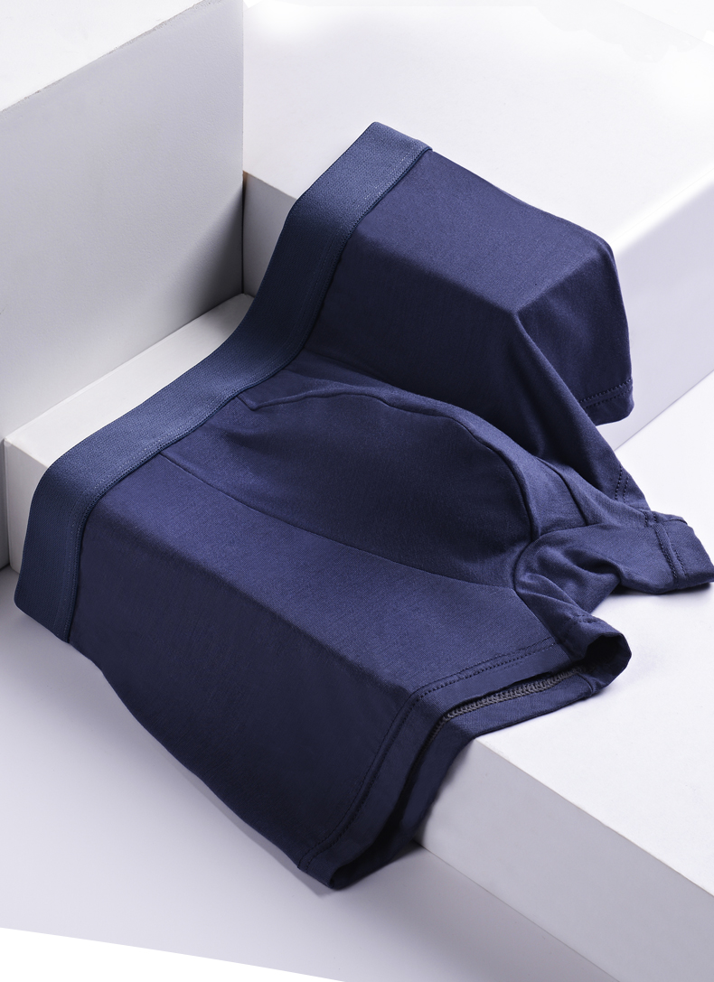Regenerated Cellulose Mens Breathable Panties Solid Color Seamless Boxer Briefs Mens