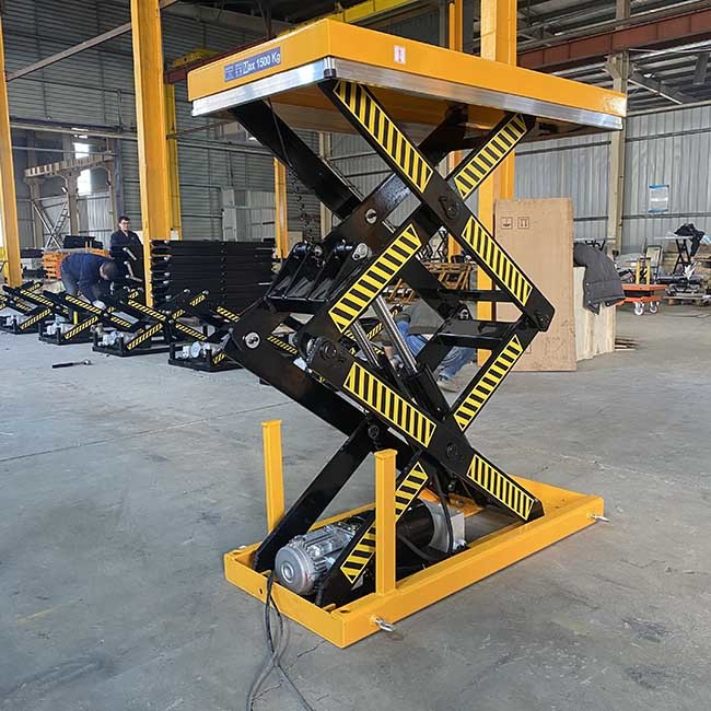 Electric 1 Ton Stationary Scissor Lift Platform Double Scissor 305/1780mm