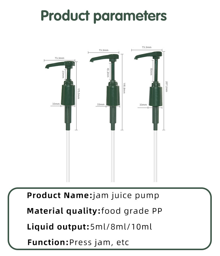 5ml/8ml/10ml Dosage 33mm Closure Syrup Pump Dispenser Long Neck Pump UKS10
