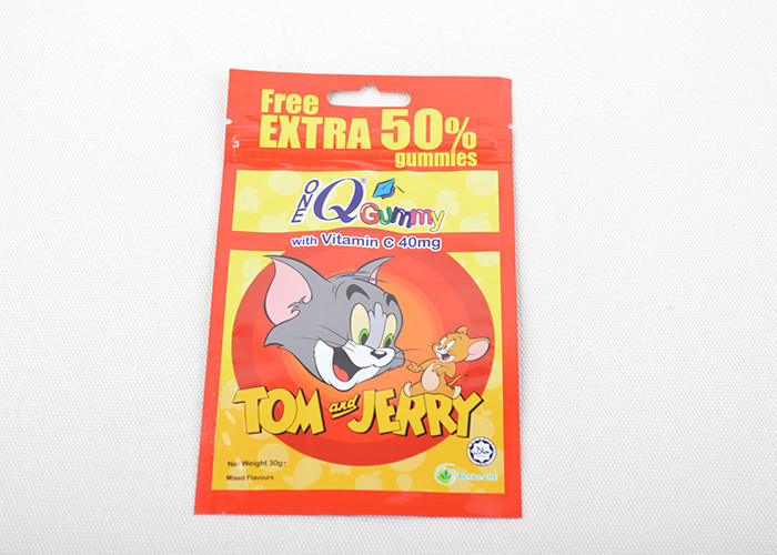Pressure Resistant Zipper Lock Bags Custom Printed Strong Sealing For Candy / Nuts