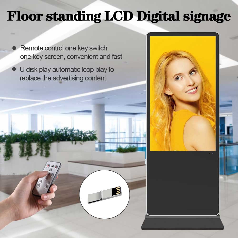 Shopping Malls Android 65 Inch 4ms Floor Stand Lcd Display