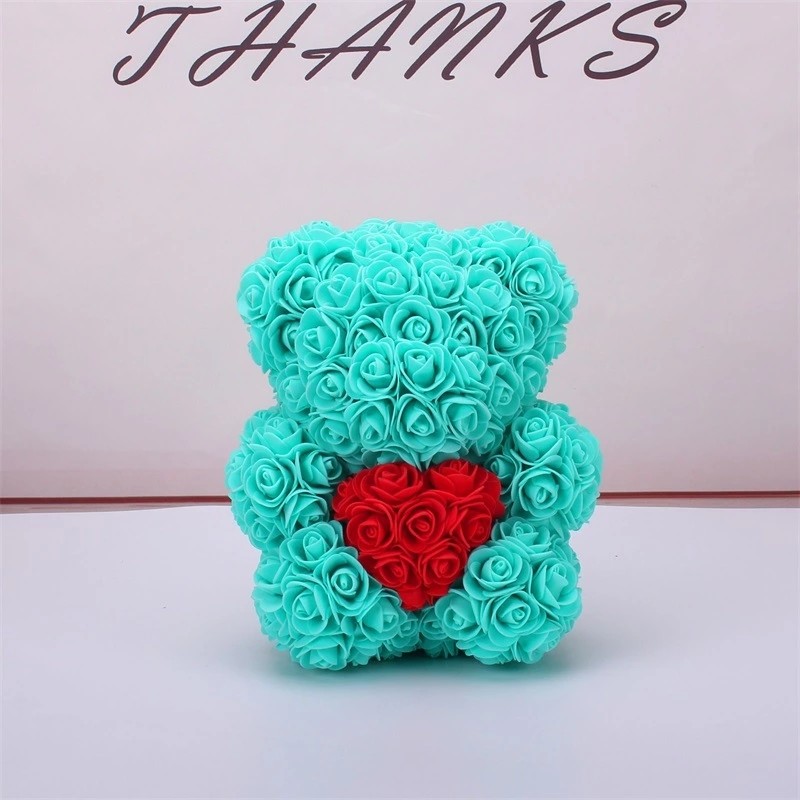 2020-2021 Valentines Day Small Rose Bear 25cm Rose Bear With Heart