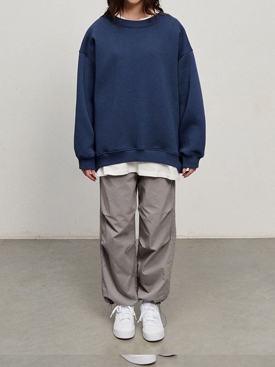 Plain Dyed 2023 Unisex Hoodie Autumn and Winter Fashion Trend Custom Printing Sport Wear Loose Fleece Women's Clothing Tracksuit