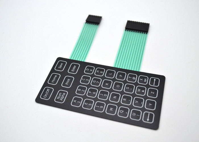 Embossed Tactile Membrane Switch Keyboard , Metal Dome Membrane Switch