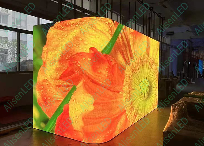 P1.953 Flexible LED Screen SMD1515 Indoor LED Curved Display IP41