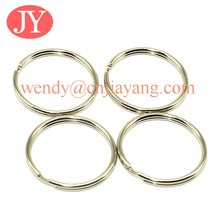 jiayang nickle color high quality aperture key ring parts