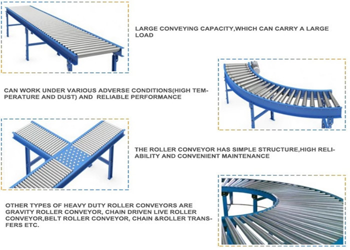 SEW Motor 0.75 - 1.5 KW Curve Conveyor For Robot Carbon Steel / Stainless Steel